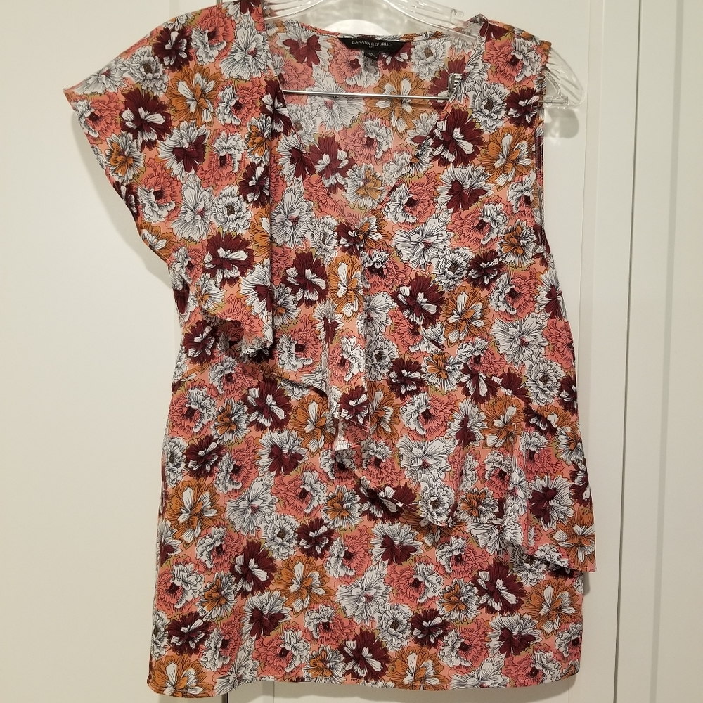 Banana Republic floral blouse